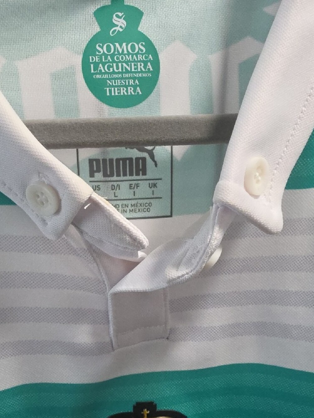 Puma Santos Laguna Home Shirt - Teal and White - Picture 11 of 16